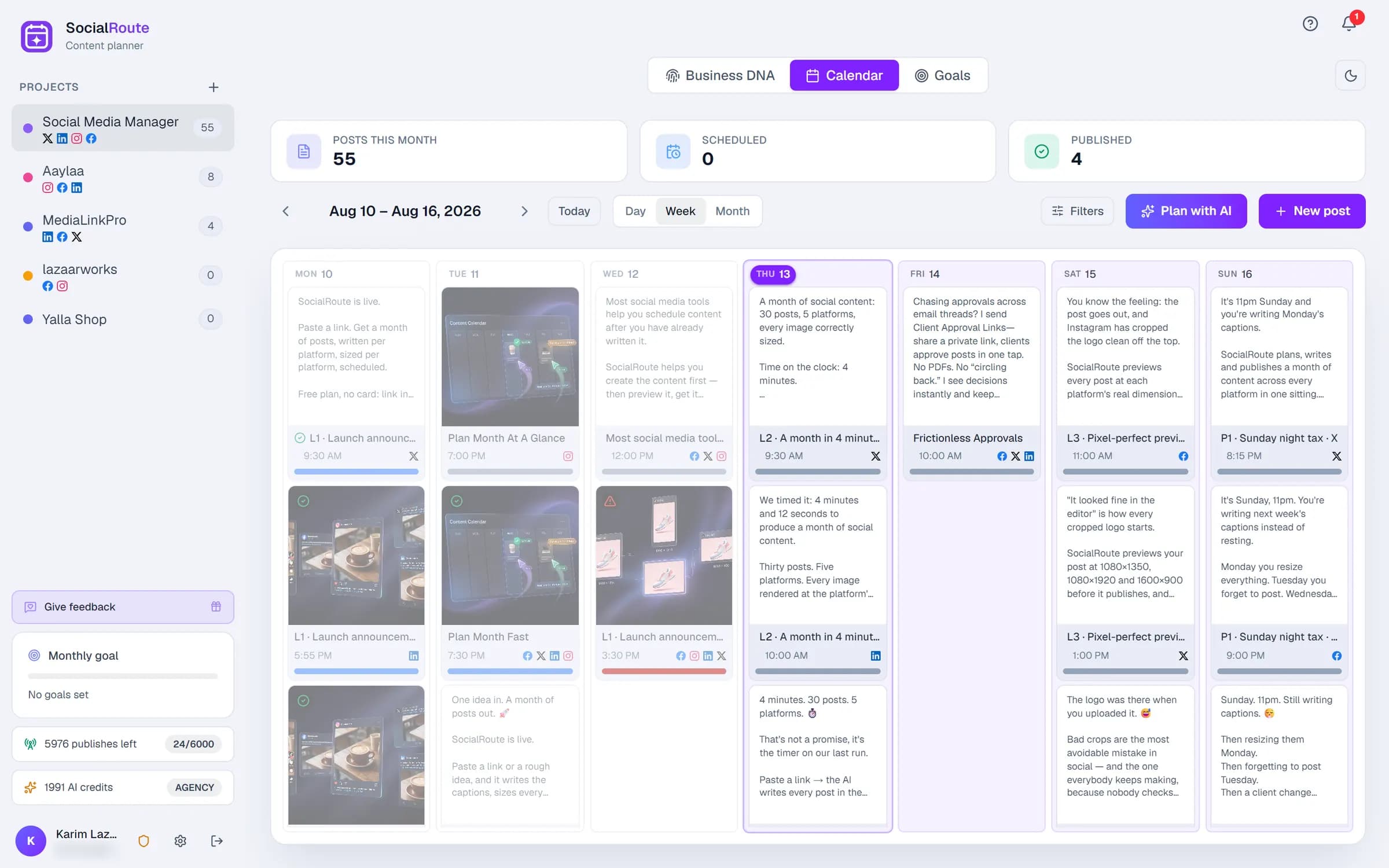Schedule and publish